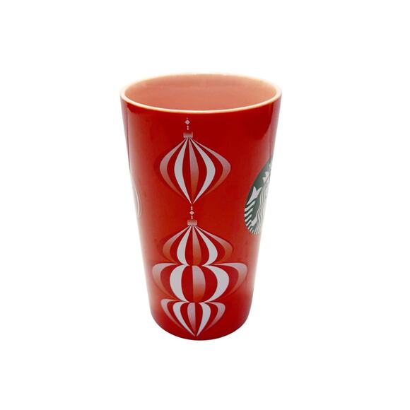 Starbuck's Coffee 24 Christmas Holiday Red Ceramic Ornaments 16oz Latte Mug - Picture 3 of 7